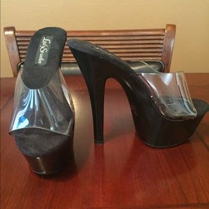Black Stiletto with Clear Top