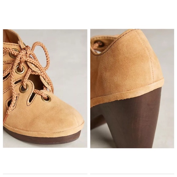 Latigo cabo cutout suede pump wooden heel bootie - Picture 3 of 4