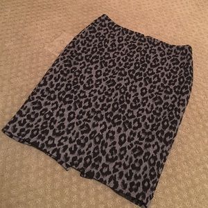 Gray, black, and silver fully lined skirt