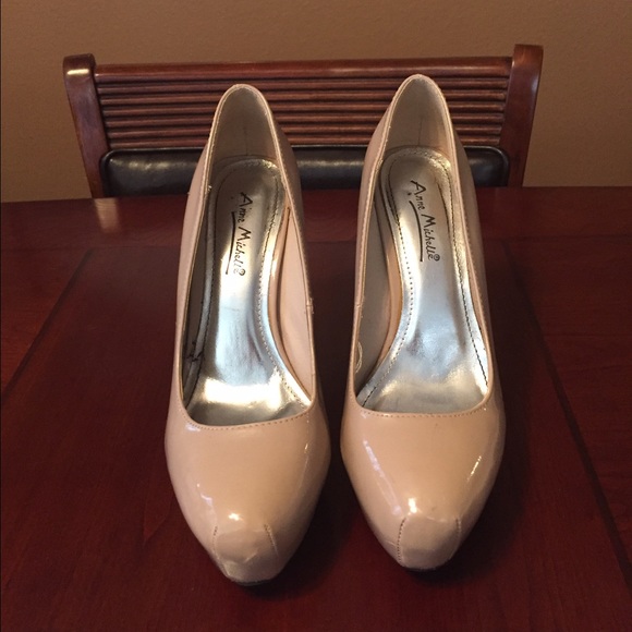 Patent Leather Nude Stilettos - Picture 1 of 4