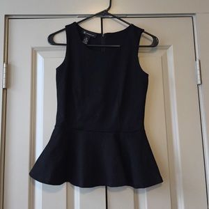 Black peplum top