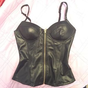 Black bustier top