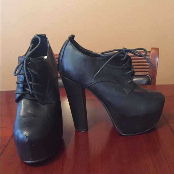 Matte Black Platform Booties