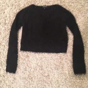 Topshop black crop sweater