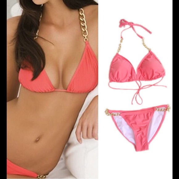 Other - PINK GOLD CHAIN BIKINI