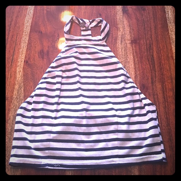 Navy Striped crop top