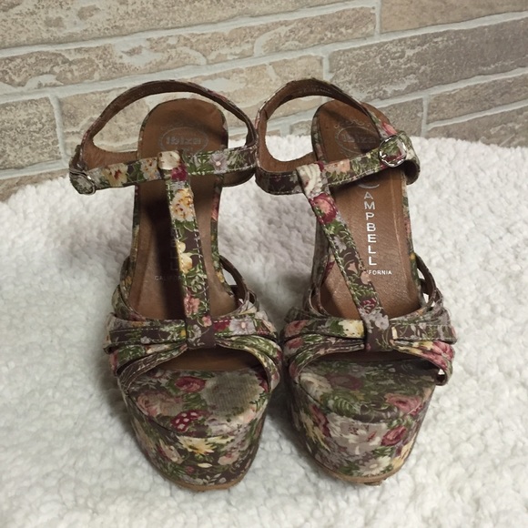 •SOLD• Jeffery Campbell Floral Wedges - Picture 4 of 4
