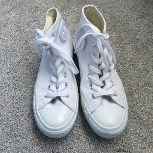 White leather converse
