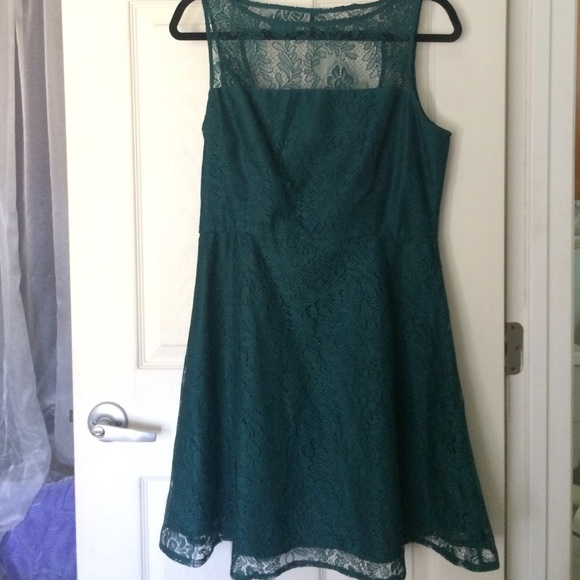 forest green BB Dakota lace dress