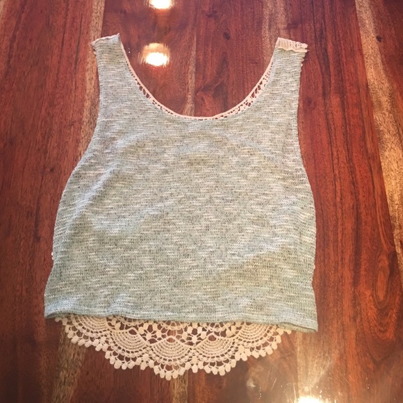 Seafoam crop top