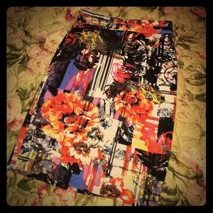 Below knee length skirt