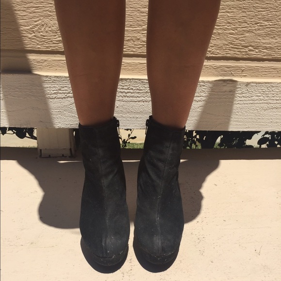 Black Suede Booties