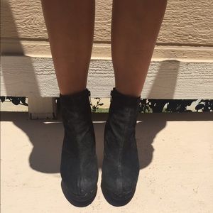 Black Suede Booties