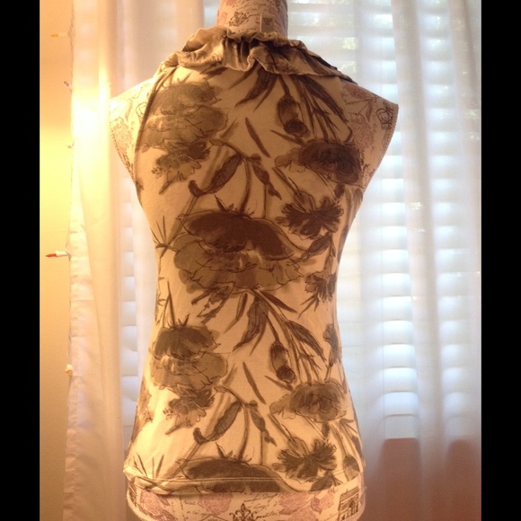 BANANA REPUBLIC Tropical Print Dress Shirt XS Top - Picture 3 of 4