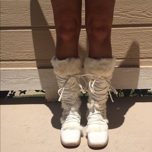 White Fur Boots