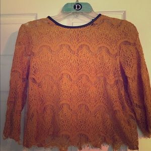 Mustard Gold Lace Blouse!