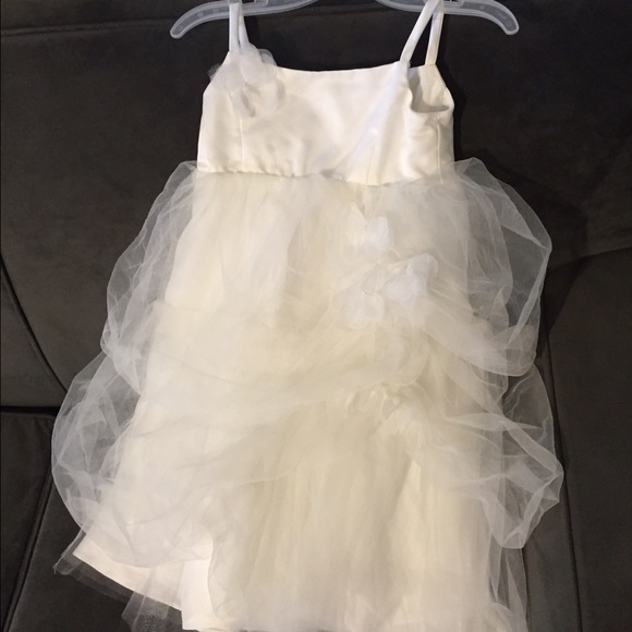 Size 2T flower girl dress and cloth basket