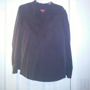 Trendy black silk blouse