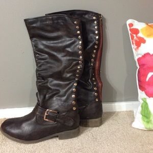 Francesca's Brown Knee High Boots