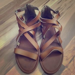 Leather strappy sandals