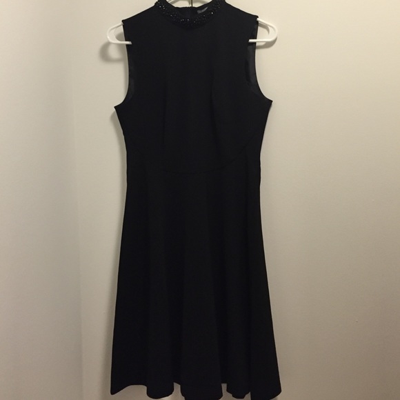 Hi-Neck Black Formal H&M skater dress