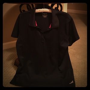 Black ladies' golf shirt