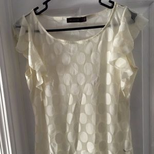 Cute sheer cream colored blouse