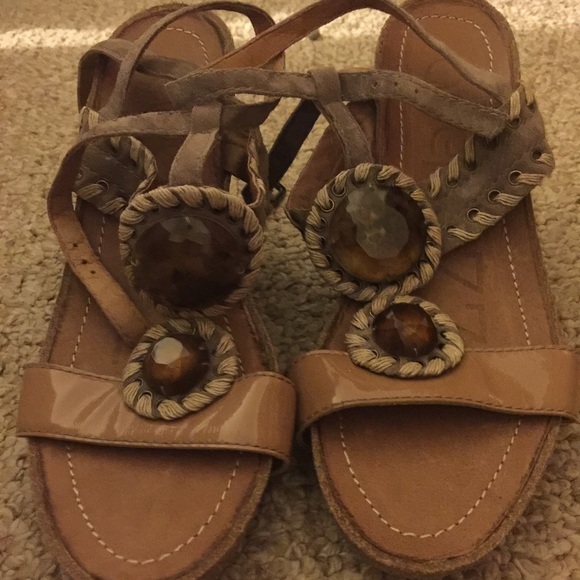 Suede sandals. Never been worn.