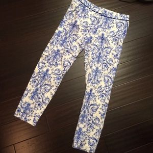 Blue and White Forever 21 Dress Pants