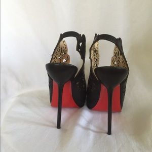 Christian Louboutin Shoes - RARE Markesling Black Leather Laser Cut Booties Christian Louboutin Shoes - RARE Markesling Black Leather Laser Cut Booties