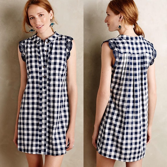 ✨ NWT Anthropologie Gingham dress size S ✨