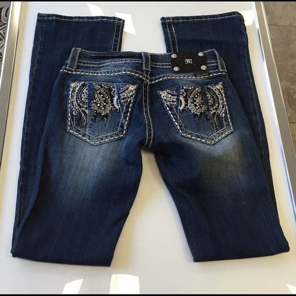 Miss Me Denim - Miss me jeans blue size 27 boot cut crystals