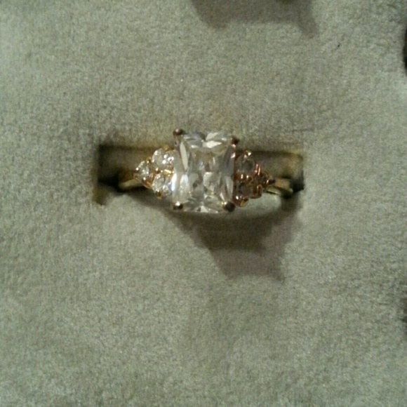Gold Tone CZ Ring