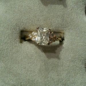 Gold Tone CZ Ring