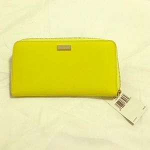 KATE SPADE Neda Newbury Lane Yellow Wallet