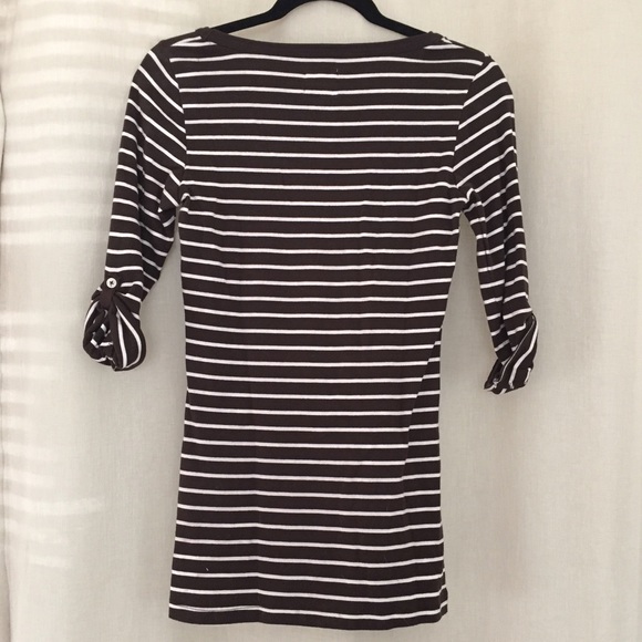 Classic Brown & White Striped Top - Picture 2 of 4