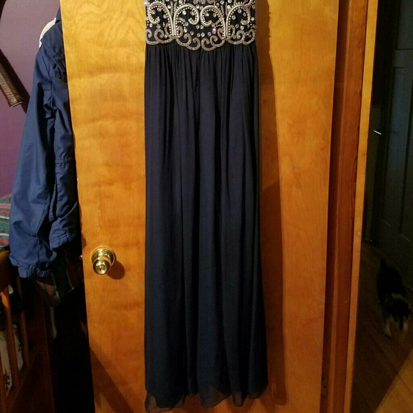 Sean Collection Beaded Strapless Gown - Picture 4 of 4