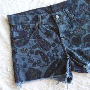 Citizens of Humanity Cut-Off Paisley Shorts