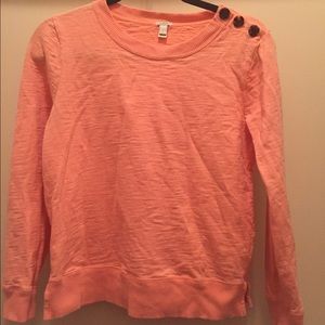 J crew salmon pink light pullover sweatshirt