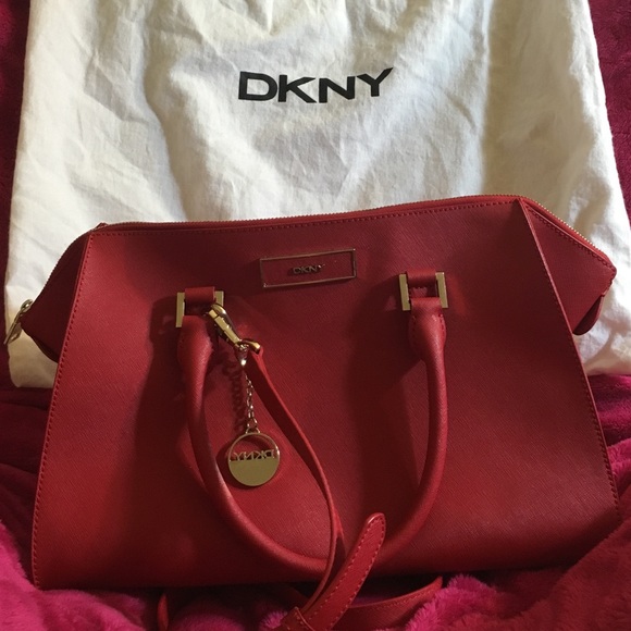 ✨NEW MARK DOWN✨DKNY Red Leather Crossbody