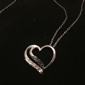 Black and White Diamond Necklace