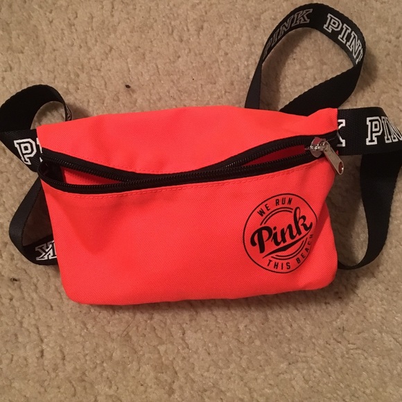PINK Fanny pack and koozie