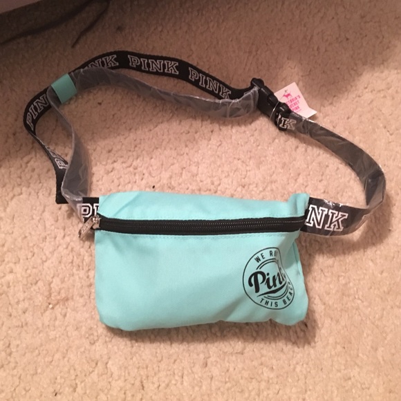 PINK fanny pack and koozie