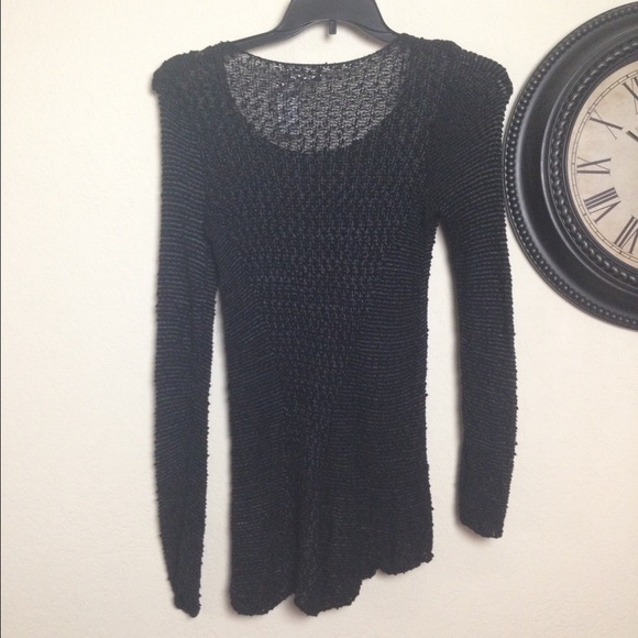 Mudd Sweaters - Distressed Black Sweater Top Longsleeve Stretchy M Mudd Sweaters - Distressed Black Sweater Top Longsleeve Stretchy M