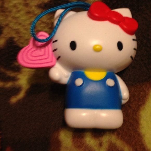 Hello kitty backpack, toy, and BBW lotion