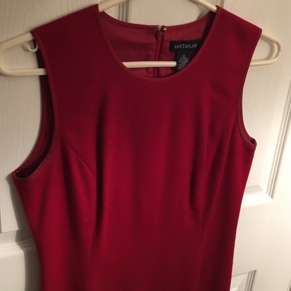 Red wool dress