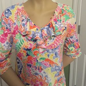 A Ralph Lauren brightly colored cotton blouse