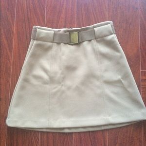Beige Mini Skirt