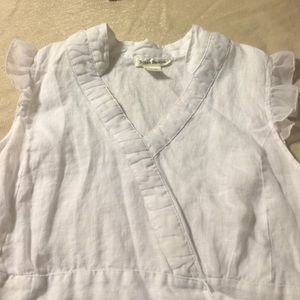 White linen top