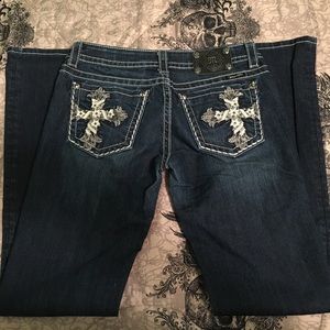 MissMe Bootcut Cross Pockets